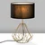 Opviq Stona lampa Diamond-S-710, 25x25x43 cm, IP20, Crno-zlatne boje