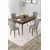 Hanah Home trpezarijski set Due, sto na razvlačenje i 4 stolice, ploča u dekoru drveta Baroque, siva tkanina Babyface