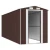 vidaXL Vrtna lopa temno rjava 192x523x223 cm pocinkano jeklo