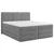 MID.YOU POSTELJA BOXSPRING 160 cm  x 200 cm , les, tekstil, leseni material antracit