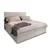 Oblazinjena postelja boxspring ISPIRA 140x200 cm kremna Vzmetnica: Vzmetnica Bonell