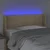 Vidaxl LED posteljno vzglavje krem 93x16x78/88 cm blago