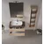 HANAH HOME Kupatilski ormarić sa umivaonikom i ogledalom (2 komada) Galia 100 v2 529