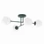 Plafonski luster ROMA 4xE14/10W/230V zelene boje