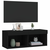 TV ormarići s LED svjetlima 2 kom crni 80x30x30 cm
