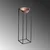 Aberto Design Dekorativna saksija GED-020-B, 80 cm, O 26 cm ,, Crno-terakota