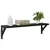 Police na zidu s policom 2 pcs Crni hrast 60 x 15 x 15,5 cm