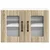 Vidaxl Stenski stekleni omarica LUCCA Sonoma hrast 60 x 31 x 40 cm