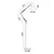 Brilagi - Fleksibilna podna lampa TASKER 1xE27/60W/230V 184 cm bela