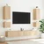 Zidni TV ormarić s LED svjetlima boja hrasta 100 x 35 x 31 cm