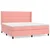 Vidaxl Box spring postelja z vzmetnico roza 200x200 cm žamet