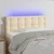 Vidaxl LED posteljno vzglavje krem 100x5x78/88 cm blago