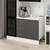 Hanah Home ormar za kafe kutak Alvinka 20396, 135 cm, beli / antracit