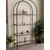 Hanah Home Linda polica za knjige 80 × 172 × 30 cm, crna / providno staklo