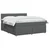 vidaXL Postelja boxspring z vzmetnico Temno siva 140 x 190 cm Blago