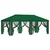 Pokrov za gazebo s bočnim zidovima 6 x 3 m Zelena Poliester 190