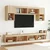 TV ormarići s LED svjetlima 2 kom boja hrasta 100x30x30 cm