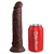 Pipedream King Cock Elite 9 Vibrating Silicone Dual Density Cock with Remote Brown