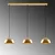 Opviq Luster Kure-30-Mr-721-2, 140x30x111cm, IP20, Zlatne boje