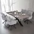 Homestyle4U Jedilna miza in stol set, 200x100 cm, rjava črna siva