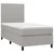 Krevet box spring s madracem LED svjetlosivi 80x200 cm tkanina