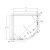 Tuš kabina ATLAS R90 90/K SILVER BRILL 560220