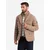 Ombre Mens quilted jacket with jacket cut - beige