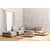 Atelier del Sofa Ugaona garnitura Tulip 97x80x193cm Svetlosiva