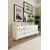 Hanah Home komoda Moka 180, 180 cm, bela / srebrna