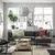 LILLEHEM Modularna sofa trosed s lenjivcem, Gunnared/tamnosiva metal