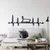 WallXpert metalni zidni ukras 5046, mačka na liniji otkucaja srca, 45 x 15 cm, crni