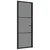Unutarnja vrata 76 x 201,5 cm crna od ESG stakla i aluminija