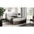 Boxspring postelja Wood 9 - 140x200 cm - temni hrast