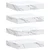 Polica na zidu Zidne 4 pcs Bijeli mramor 23 x 23,5 x 4 cm