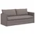 Set sofe 2 pcs Sivosmeđa 196 x 82 x 85 cm Tkanina