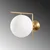 Opviq Zidna lampa Luminar-14156, 25x43x30cm, IP20, Zlatna boje