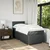 Vidaxl Box spring postelja z vzmetnico temno siva 100x200 cm blago