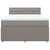 Vidaxl Box spring postelja z vzmetnico taupe 140x200 cm blago