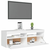 TV ormarić s LED svjetlima bijeli 120x35x40 cm