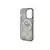 GUESS IML Glitter Peony Gold Maska za telefon iPhone 14 Pro, MagSafe, Crna