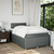 Vidaxl Box spring postelja z vzmetnico temno siva 120x190 cm blago