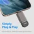 OTG adapter Techsuit SlateVolt A10 USB-A v USB-C USB 3.0, 5Gbps, 3A, Thunderbolt 3 podpora, cinkova zlitina - siv