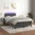 Krevet box spring s madracem LED tamnosivi 120 x 200 cm baršun