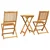 Vidaxl Vrtnik Bistro Set 3 szt. Rjava Masiven les akacije