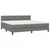 Vidaxl Box spring postelja z vzmetnico temno siva 200x200 cm blago