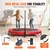 VEVOR Otroški trampolin 1435x970x965 mm Rdeč