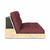 Bordo rdeča raztegljiva sedežna garnitura 196 cm Base – Karup Design
