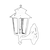 Opviq Spoljna zidna lampa BAP-68211-BSY, 40 cm, E27, 40W, IP65, Crna