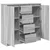 Komoda s ladicama siva sonoma 100,5x35x98,5cm konstruirano drvo