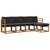 Set vanjskih sofa s jastukom 5 pcs Prirodna i crna